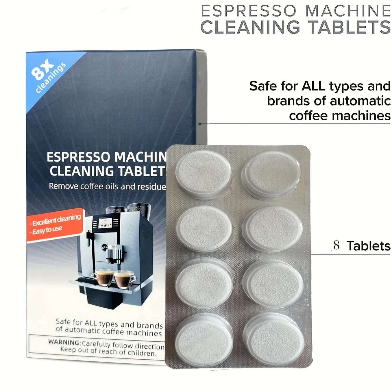 Coffee Equipment Cleaner - Espresso Machine Cleaning Tablets Descaling-Backflush Oil