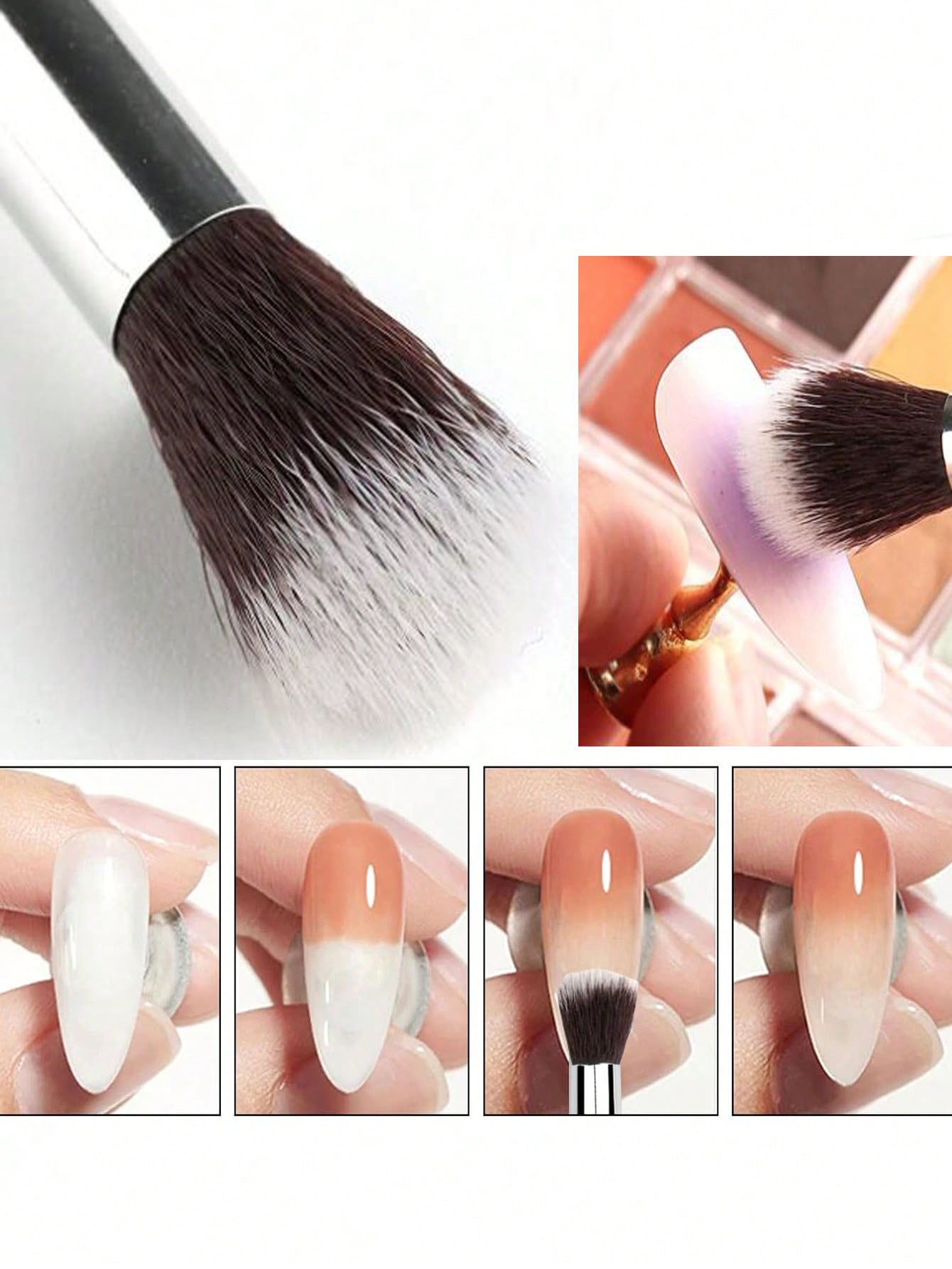 2Pcs Ombre Nail Art Brush Set  – Group Head Brush Bewertung und Preis