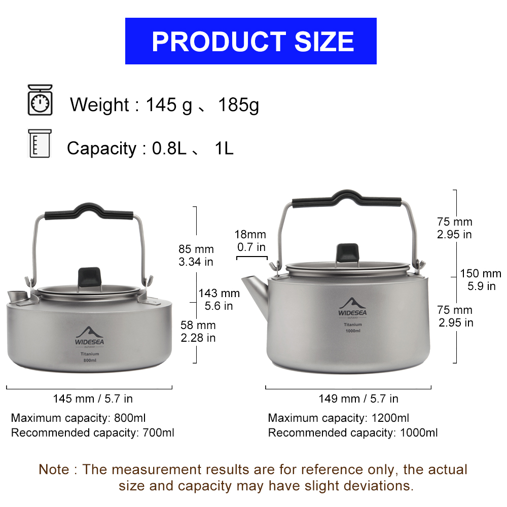 Widesea Camping Titanium Kettl – Coffee Equipment And Supplies Bewertung und Preis