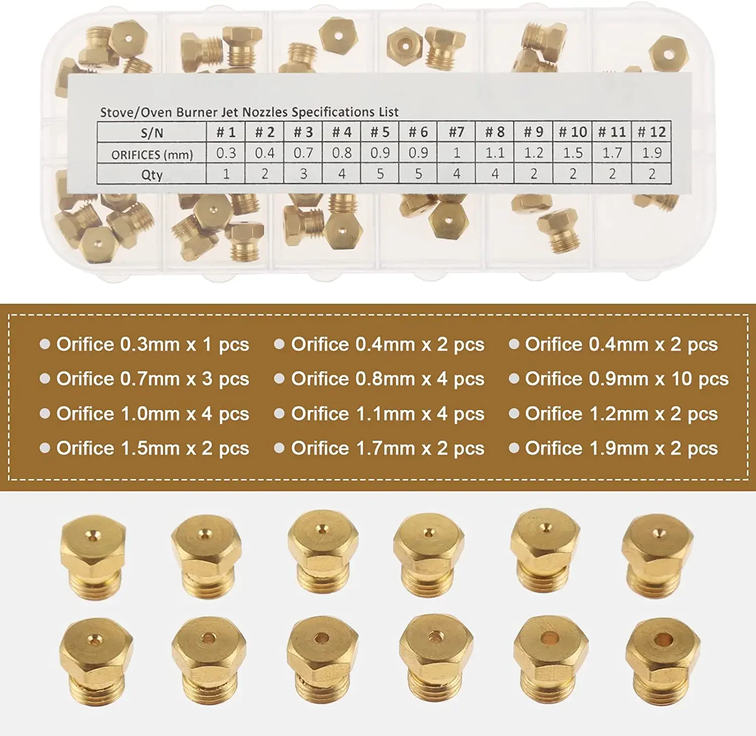 36pcs/1box Solid Brass LP Gas  – Steam Wand Tip Bewertung und Preis
