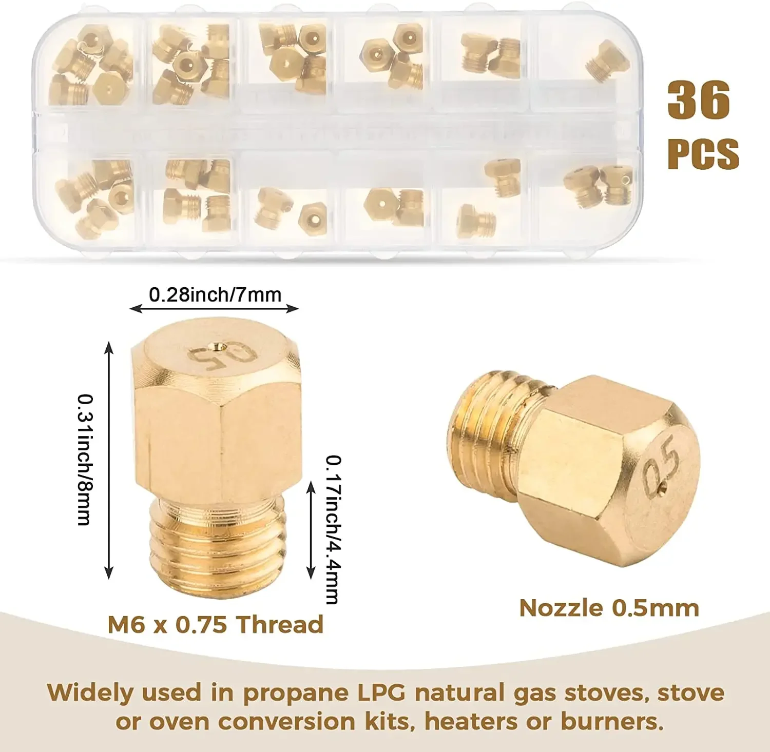 36pcs/1box Solid Brass LP Gas  – Steam Wand Tip Bewertung und Preis